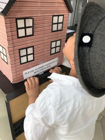The Donation Box at Weeksville Heritage Center is a Mini Hunterfly Road House, How Cool!