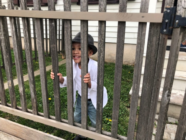 The Gate in Front of Hunterfly Road Houses Weeksville Heritage Center